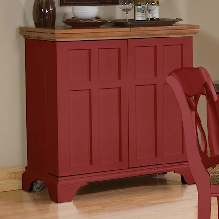 Farmhouse Bar with Caster Wheels